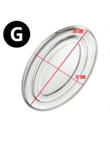 Oval Serving Tray, Stainless Steel, Restaurant Portion - 銀色 - 查看 5