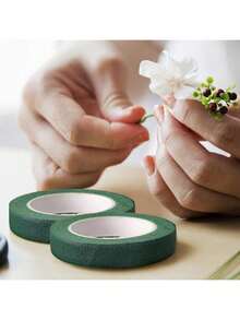 5pcs/Set 669.29 Inch Floral Stem Wrap Tape For Bouquet Packaging And Floral Crafts, Wedding Bouquets, Deep Green