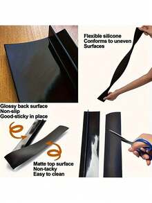 1 Silicone Seal Strip Kitchen Gap Cover - Heat Resistant, Waterproof, Stain Resistant - Perfectly Seals Spaces, Keeps Countertops Clean - 白色*2 - 查看 3