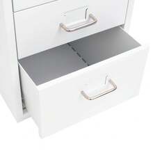 vidaXL Classeur mobile Branco 28x41x69 cm Metal - Branco - Ver 6