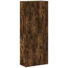 vidaXL Armario de clase chêne fumé 60x32x153 cm de ingeniería - Marrón - Ver 1