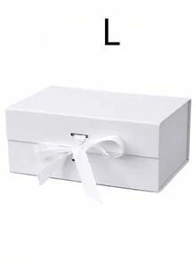 1pc White Foldable Gift Box, Gift Packaging Box, Universal Gift Box For Family And Friends, Holiday Gifts - White - View 8