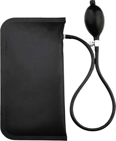 Air Wedge Bag With Long Hose, Commercial Grade Air Wedge Bag Pump, Air Shim Inflatable Wedge, Professional Leveling Kit &Amp; Alignment Tool Inflatable Shim Bag, 440 LB Rating, Large Size, 2 Pack