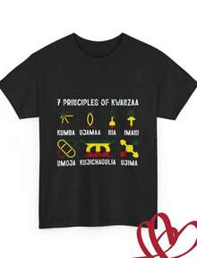 7 Principles Of Kwanzaa Tee - 黑色 - 查看 1