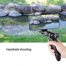 Mobile Phone Holder With Leg Design, Desktop Selfie Stabilizer, Live Streaming Foldable Anti-Shake Tripod - Black - View 7