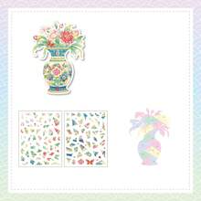 1pc Vintage Patchwork Sticker, Antique Collage Poetry, Creative 3D Dimensional Landscape Decorative Sticker