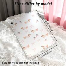 1pc High Transparent Anti-Drop TPU Tablet Case, High Definition Dog Bow Print, Compatible With IPAD 11 2025, MINI6/7, AIR1/2, Air4/AIR5/Air6/AIR7, 9.7 Inch IPad 2019/2020/2021, 10.2 Inch IPad 10/11, AIR11 (2024/2025), PRO11 (2024), PRO11 (2018-2022), PRO12.9 Inch/AIR13 - Multicolor - View 2