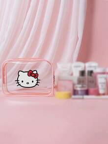 Sanrio 1个三丽鸥Hello Kitty化妆包，PVC材质，可爱旅行洗漱包，女士完美万圣节圣诞节礼物，化妆包，化妆袋，化妆包，洗漱包，旅行必备，邮轮必备，度假必备，男女通用旅行收纳盒，节日必备礼物