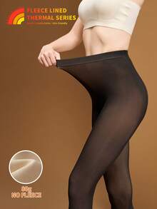 MOIRÉALLURE 1 Pair Sexy Semi-Transparent Sheer-Look Black Tights - Black - View 9