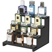Dark Cologne Stand, Step Perfume Organizer, Tool-Free Assembly, Display Stand Shelf For Fragrance, Skincare, Figurine, Dessert - 1 Bộ - 9 inch - Xem 10