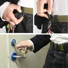可伸缩打火机钥匙扣，带夹子，经典打火机套，方便实用（黑色）