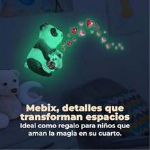 Mebix TRD Sticker Decorativo De Pared Panda Luminosa | Vinilo Infantil Autoadherible Removible | Pegatina Reutilizable Para Recámara o Sala(default)