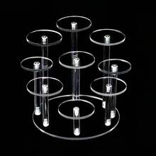 Acrylic Rotating Display Stand, Transparent Round Jewelry/Collectibles Display Rack, Multi-Functional For Perfume, Cupcakes, Figurines - Multicolor - View 10