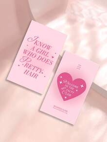 Bộ 200/500/1000 danh thiếp tiệm làm tóc màu hồng tùy chỉnh, mẫu thẻ thành viên màu hồng, thẻ tích điểm khách hàng có thể chỉnh sửa, thiết kế thẻ thưởng có thể in, thẻ tích điểm, thẻ giảm giá thành viên tiệm làm tóc - Tháng Hai, trang trí ngày Valentine, thiệp Valentine - A - Xem 7