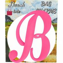 Letter Charms, Decorative Alphabet Bog Bag Accessories Letter Insert Charm Compatible With Bogg Models Rubber Beach Tote - 粉紅B - 查看 8