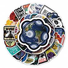 50pcs Gothic Fantasy Graffiti Style Stickers, Suitable For Scrapbooking, Diaries, Laptops, Water Bottles, Cars, Faith-Based Designs With Positive Messages, Great Gift - Multicolor - View 3