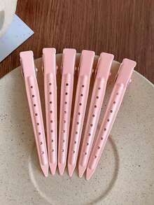 20 pièces Assortiment de pinces alligator, pinces à cheveux en métal rose avec trous, convient pour la coiffure, la coloration des cheveux, la mise en forme argentée (unisexe), pinces à griffes, pinces à cheveux, épingles à cheveux, barrettes à cheveux, accessoires capillaires pour femmes, accessoires pour la tête, épingles à cheveux, voyage, anniversaire - Rose bonbon - Voir 3