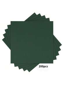 20pcs/Set, 40pcs/Set, 60pcs/Set Thick & Soft Absorbent Dark Green Solid Color Party Napkins, 2-Ply Soft Paper Napkins, 33cm*33cm When Unfolded, Suitable For: Wedding, Tea Party, Birthday Party Decorations, Party Decorations, Party Supplies, Holiday Decorations, Holiday Supplies - Dark Green - View 14