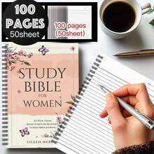 1 Floral Spiral Notebook - Women's Bible Study, 52 Weeks Themes, Christian Diary, Per Page, Suitable For Scripture Study And Prayer Record; Elegant Pink Religious Gift, Suitable For Church Friends, Family, Colleagues, Spiritual Record Keepers, Floral Decorative Art Cover Design, High-Quality Printing, Durable Paper, Premium Binding, Faith Gift - 1個 - 查看 3