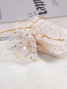 10/30 Pcs/50 PCS/100PCS3.5x4.7-Inch (9x12cm, Black And White Available) Moon And Star-Style Multi-Color Gauze Bags, Gift Packaging Bags, Gift Bags, Home And Daily Necessities, Nylon Bag Storage Bags, Festival And Party Supplies, Wedding Supplies - Multicolor - View 5