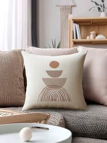 4 fundas de almohada estilo bohemio, fundas de cojín decorativas de línea de moda minimalista, fundas de almohada con sensación de lino, fundas de almohada con diseño popular de Oriente Medio, lavables a máquina, con cierre de cremallera, fundas de almohada decorativas de poliéster, adecuadas para la decoración del hogar, fundas de almohada impresas por un solo lado, aplicables para la sala de estar, el dormitorio, el sofá, sin relleno de almohada