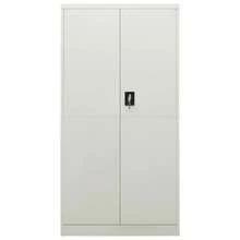 vidaXL Armário de casier cinza claro 90x40x180 cm preto - Cinza - Ver 3