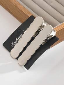 1 Set vielseitige Haarspangen für den seitlichen Pony in Gold und Silber, modische, hochwertige, minimalistische, asymmetrische und elegante lange Haarspangen für Damen, Kopfschmuck, Haaraccessoires für Frauen - Verschiedenfarbig - Übersicht 17