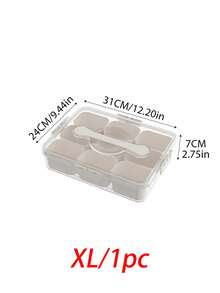1个优雅发饰收纳罐，创意按压盖收纳盒，可收纳发夹、发圈、发带、化妆海绵、化妆刷，防水防尘，适合宿舍、酒店、卧室、梳妆台装饰。 - 透明白 - 查看 11
