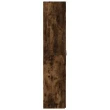 vidaXL Armario de clase chêne fumé 60x32x153 cm de ingeniería - Marrón - Ver 5