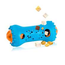 宠物哑铃慢食喂食器，狗狗零食分配器，互动益智玩具 - 藍色 - 查看 13