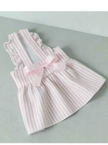 1pc Striped Summer Dress For Small Dogs, Puppy Princess Dress For Teddy, Poodle And Other Small Pets - Pink - View 4