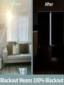 1pc Blackout Thermal Curtain Fabric - 99% UV-Resistant Polyester, Rod Pocket Hanging, Non-Bleachable Plain Weave, Bedroom Art Theme, Coated Blackout Thermal, Noise Reducing - Ideal For Bedroom, Farmhouse And School Deep Sleep - Beige - View 7