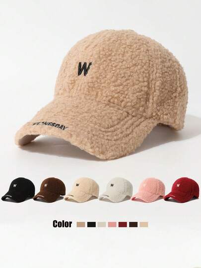 1pc Autumn/Winter New Thermal Lined Oversized Warm Sherpa Ear Protection Baseball Cap, Unisex Cold-Proof Fuzzy Snapback Hat