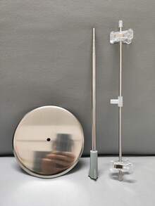 可调节T型背景架，最高可延伸至95厘米，带夹子，适用于视频工作室 - 本色 - 查看 13