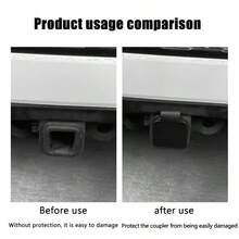 Car Tail Trailer Dust Cover Universal Square Hitch Cover Rubber Hitch Tube Cover Plug Cap Suitable For Most Vehicles' Hitch Receiver