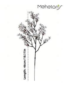 MEHELANY 8支白色人造满天星，18.11英寸仿真满天星花束，适用于家居室内装饰、春夏派对装饰、户外花园、室内壁炉、门廊装饰、婚礼、派对DIY花艺装饰、礼物、母亲节/DIY花环/婚礼背景装饰 - 白色 - 查看 7