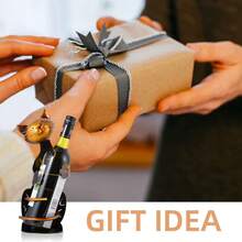 Shaped Wine Holder Wine Rack shelf Metal Sculpture Practical Home decoration Crafts - 1 botella - Ver 3