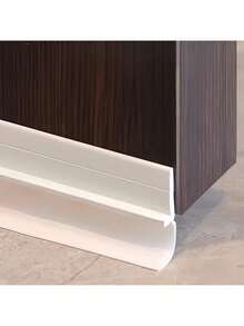 1 Piece Durable PVC Door Bottom Seal Strip - Windproof, Waterproof, Insectproof, Soundproof, Easy To Install, Polished Surface Black/White - Perfect For Bathroom And Room Doors, Soundproof Strip|Smooth Door Seal Strip|PVC Structure - 白色 - 查看 10