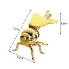 1 Set Colorful Bee Shaped Rhinestone Decorated Spice Jars, Kitchen Condiment Sugar Candy Containers