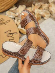 Dark Brown Crocodile Pattern