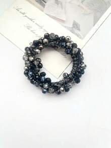 1条女士珍珠发圈，简约优雅精致高弹发绳，时尚发饰，适用于丸子头、马尾辫等日常佩戴，发圈，橡皮筋，发绳 - 彩色 - 查看 13