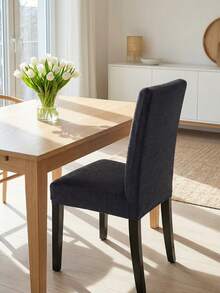 Stretch Chair Cover – Elastic, Washable, Non-Slip, Stain Resistant, Modern Design Made In Turkey - Dark Grey - View 3