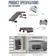 Weight Bench 660LB/300KG Adjustable Foldable Strength Training Bench Utility Incline Decline Bench For Full Body Workout- Integrated Structure Updated - Red - View 5