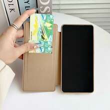 Compatible With Samsung Galaxy S26 Ultra S25 FE S24 Plus S23 + S25 Edge S22 A07 A15 A16 A17 A55 A56 Fashion Luxury Rhombus PU Leather Wallet Case With Card Slots Magnetic Wireless Charging Full Body Shockproof Cover - Gold - View 3