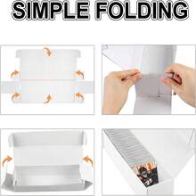 1个可容纳800张卡片的收纳盒 | 纸板卡片盒，适用于收藏卡、游戏卡和体育卡 - 便携、坚固、易于组装 - 彩色 - 查看 4