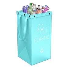 40L Triple-Fold Collapsible Trash Can - Polypropylene, Large Capacity, Portable Handle, Suitable For Home, Kitchen And Camping - Waste Sorting Container, Kitchen Garbage Bin, Multi-Purpose Trash Can, Easy To Clean Material - Multicolor - View 12