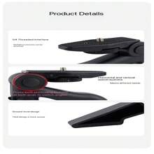 Mobile Phone Holder With Leg Design, Desktop Selfie Stabilizer, Live Streaming Foldable Anti-Shake Tripod - Black - View 9