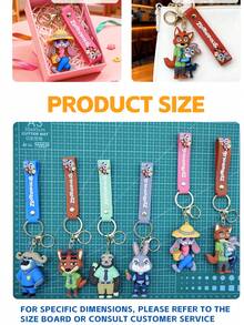 Disney 迪士尼疯狂动物城卡通钥匙扣，可爱ABS塑料材质，四季皆宜 - 彩色 - 查看 4