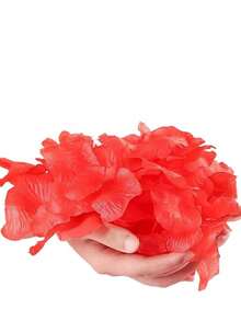 100pcs/200pcs/500pcs/1000pcs Per Pack, Multiple Colors Available, Artificial Rose Petals, Suitable For Wedding Decoration, Wedding Supplies, Romantic Night, Proposal Decoration, Valentine's Day, Wedding Anniversary, Dining Table Decoration And Other Occasions. - White - View 8