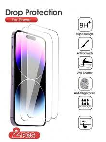 2pcs Full Screen Tempered Glass Screen Protector, Fully Protect The Screen, Compatible With IPhone 17/17Pro/17ProMax/16/16ProMax/16Pro/15/15ProMax/14/13/12/11/ProMax/XS/X/XR, Clear Protective Film, Waterproof, Shockproof, Anti-Fall, Anti-Scratch, Anti-Fingerprint Screen Protection Essentials, Applicable To Daily Shield, Office, Home Daily Shield Office Home Phone Screen Protector Phone Accessories Scratch Resistant - Clear - View 20